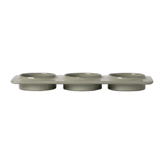 3-Section tray, rectangular, 28 cm